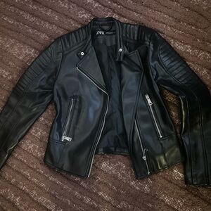 Zara Black Leather Jacket